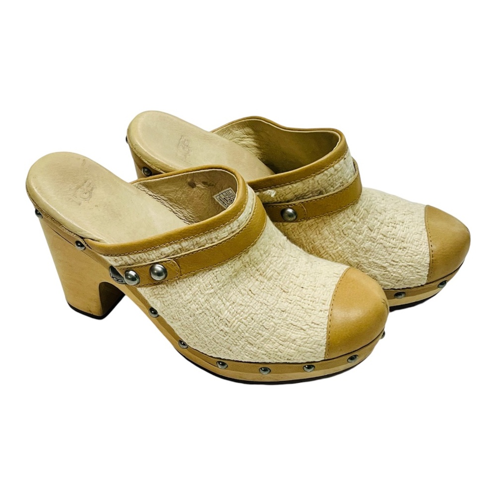 UGG Women's Jolene Clog Leather Shoes Sandals Size 7